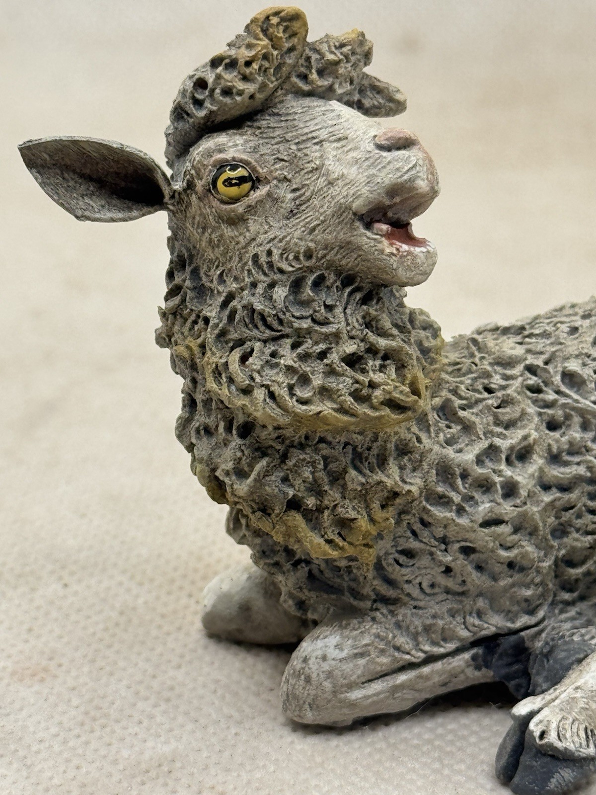 Neapolitan Nativity Animal Lamb Courtyard Nativity Art 6x9cm Design