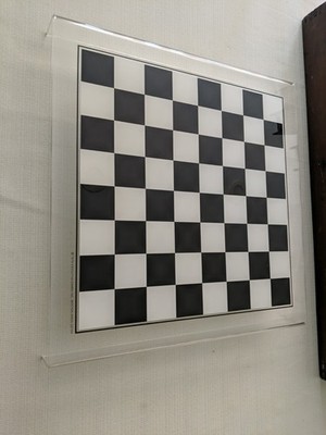 Vintage 1973 Executive Games Inc Acrylic Chess BOARD ONLY 15.5'' Board 18x18.5x2