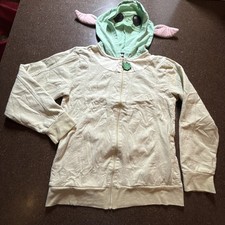 Star Wars Baby Yoda Hoodie Sweater Youth Large Mandalorian Disney Full Zip