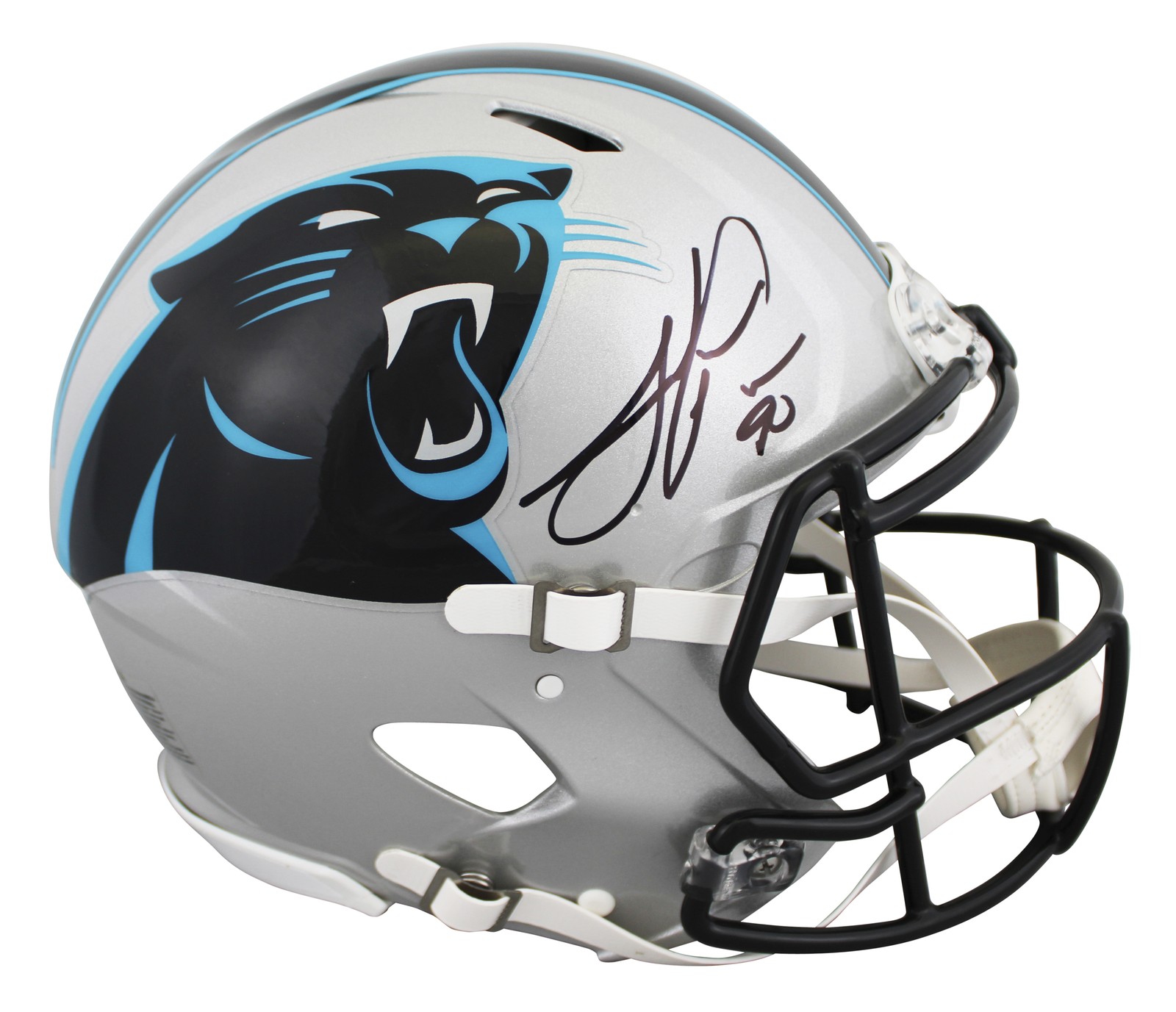 Julius Peppers Autographed Signed Carolina Panthers Panthers Full Size Speed Proline Helmet BAS Witnessed 