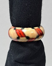 unique asymetrical wood ring sz 7.5
