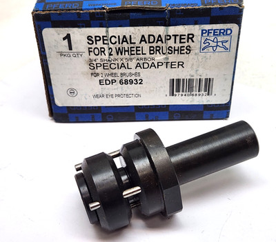 NEW IN BOX - PFERD Special Adapter for 2 Wheel Brushes 3/4'' Shank x 5/8'' Arbor