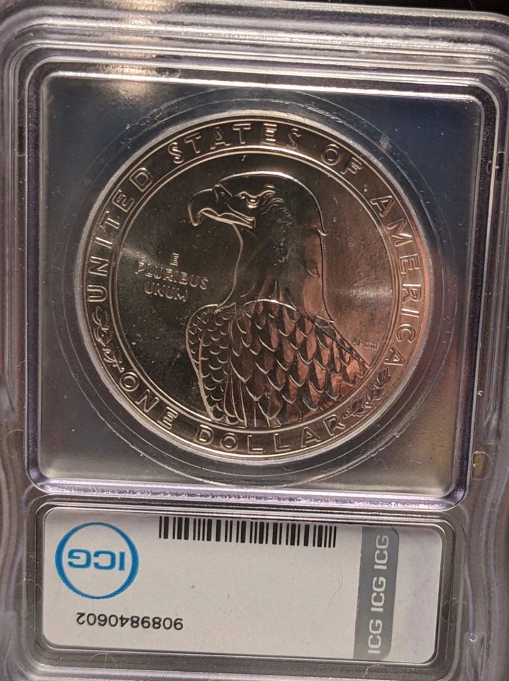 1983-S MS 70 LA Olympic Silver Commemorative ICG $1100 BOOK VALUE FLAWLESS! - Image 2 of 2