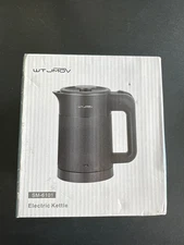 Wtjmov Black Electric Kettle 0.6L Compact Cordless Fast Boil Kitchen Appliance