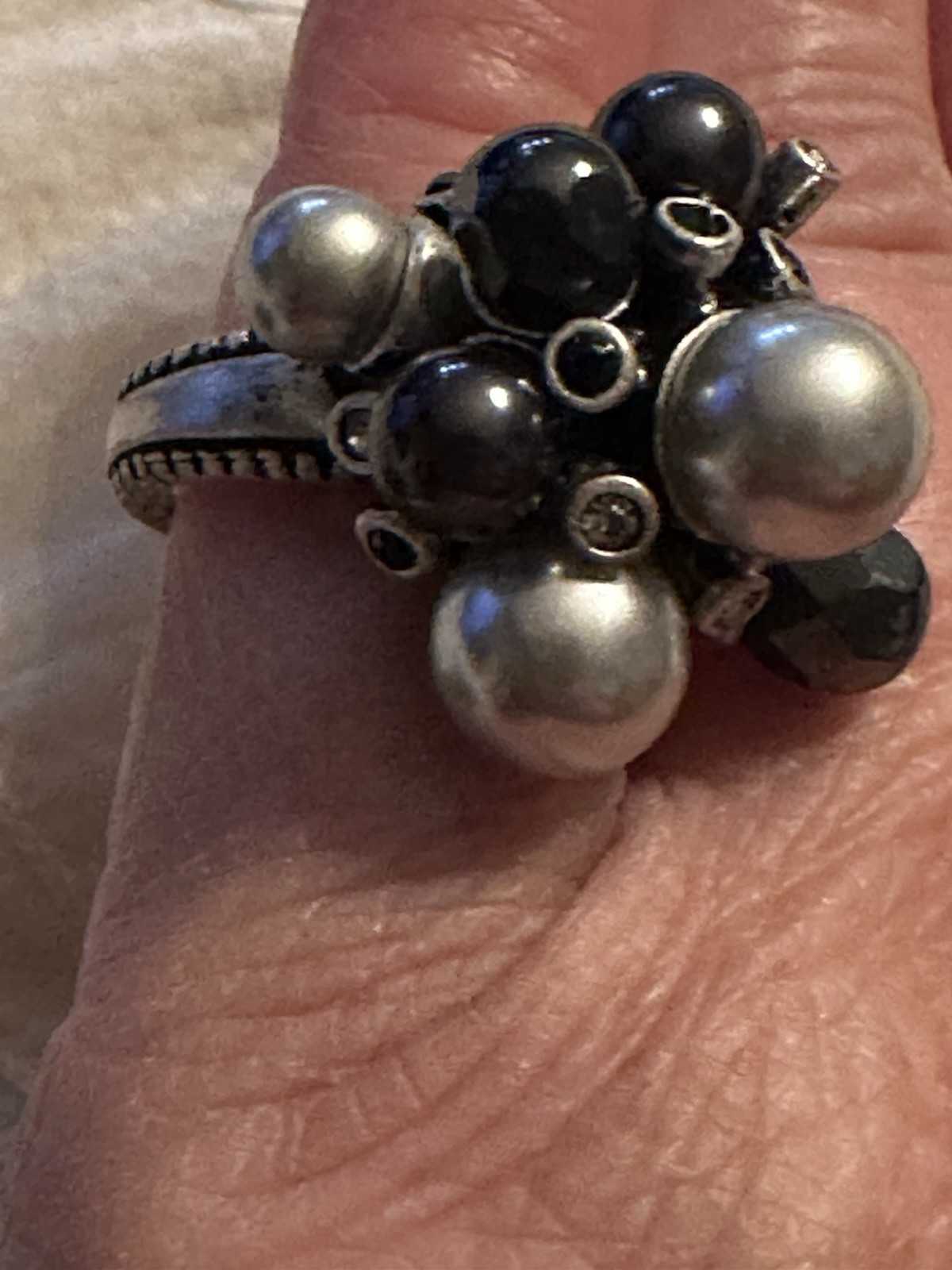 Chico’s Grape Ring Silver Tone Statement Ring Sma… - image 6