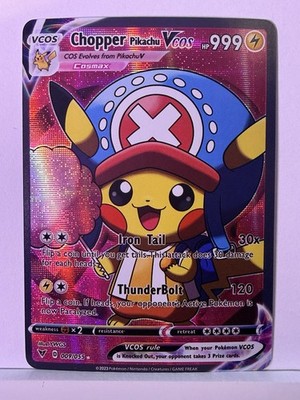 Chopper Pikachu Vcos One Piece Cosplay Pokemon TCG YWGS Custom Fan Art Holo Card