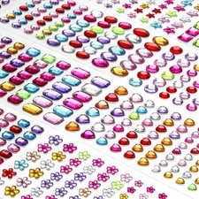 DIY Craft Rhinestone Stickers 1200 PCS Sparkle Gems for