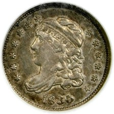 LM-2 R4 NGC AU50 1835 BUST HALF DIME