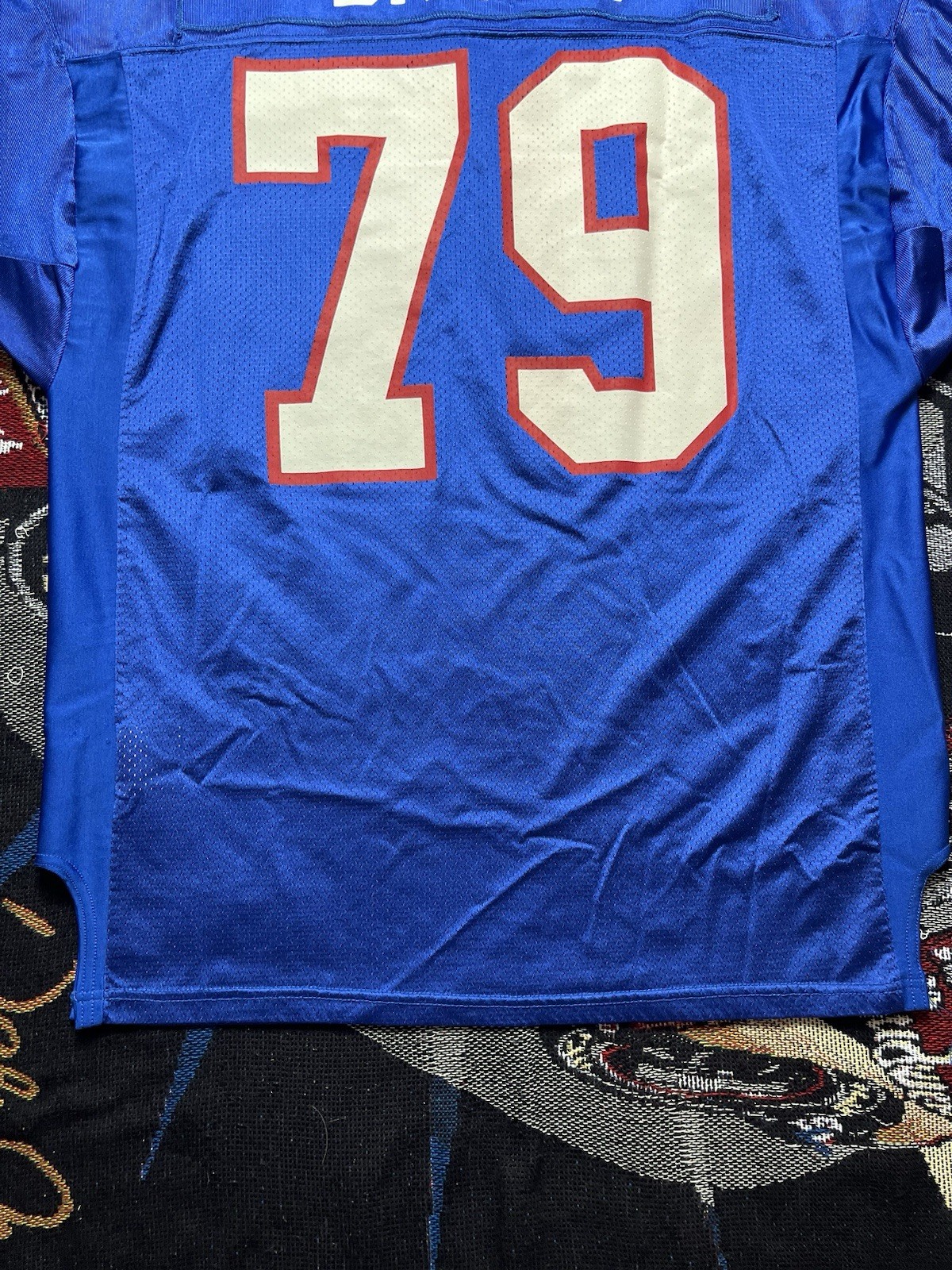 Vintage Buffalo Bills Logo Athletic Jersey Ruben Brown #79 Pro Cut Size 52