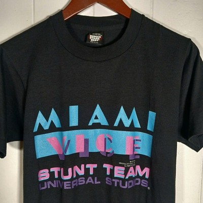 Vintage 1984 Miami Vice STUNT TEAM Single Stitch T-Shirt Screen