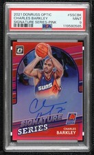 2021-22 Donruss Optic Pink Prizm 17/25 Charles Barkley PSA 9 MINT Auto HOF 0ht6