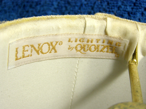 Vintage Lenox Quoizel Porzellan Tischlampe mit Schirm - Bild 4 von 6