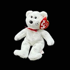 Ty FLAKY the Bear Jingle Baby Tags 5.5" Christmas Ornament Snowflake Beanie 2008