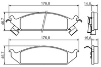 1X Bosch 0 986 494 313 Bremsbelagsatz Scheibenbremse FüR Chrysler Dodge