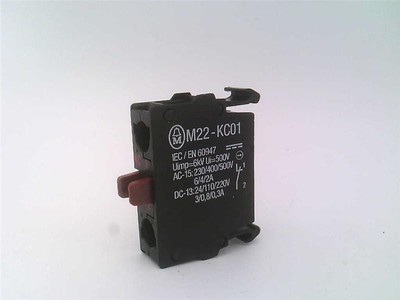 M22-KC01 CUTLER HAMMER CONTACT BLOCK 230-500 V AC RATING 24-200 V DC RATING NEW