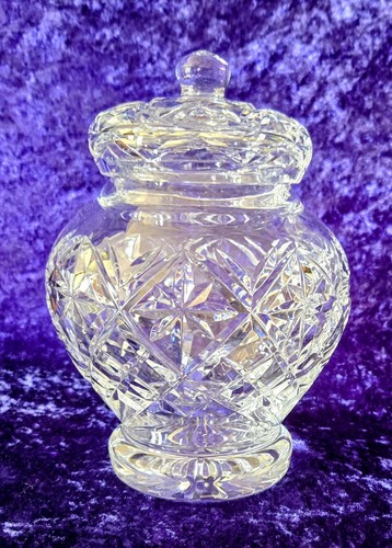 Vintage Waterford Crystal Lismore Ginger Jar 8” Tall