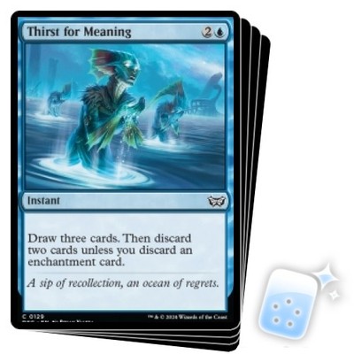 THIRST FOR MEANING X4 Duskmourn: House Of Horror: Commander Magic MTG MINT CARD