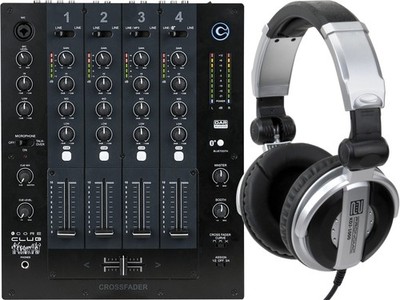 DAP Audio CORE Club DJ Mixer 4 Kanal Bluetooth Mischpult Talkover Kopfhörer Set