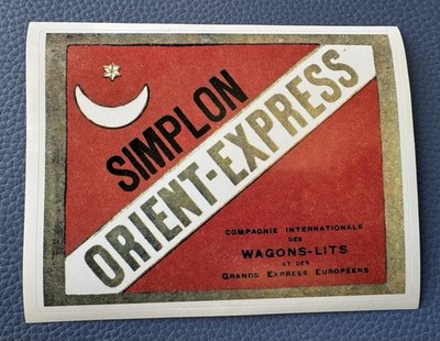 SIMPLON ORIENT EXPRESS Glossy BIG Sticker Reproduction Travel Europe Luggage
