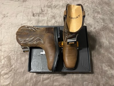 NEW Men s Ariat Sierra Shock Shield H20 Steel Toe Boots Brown Size 10.5 EE Wide