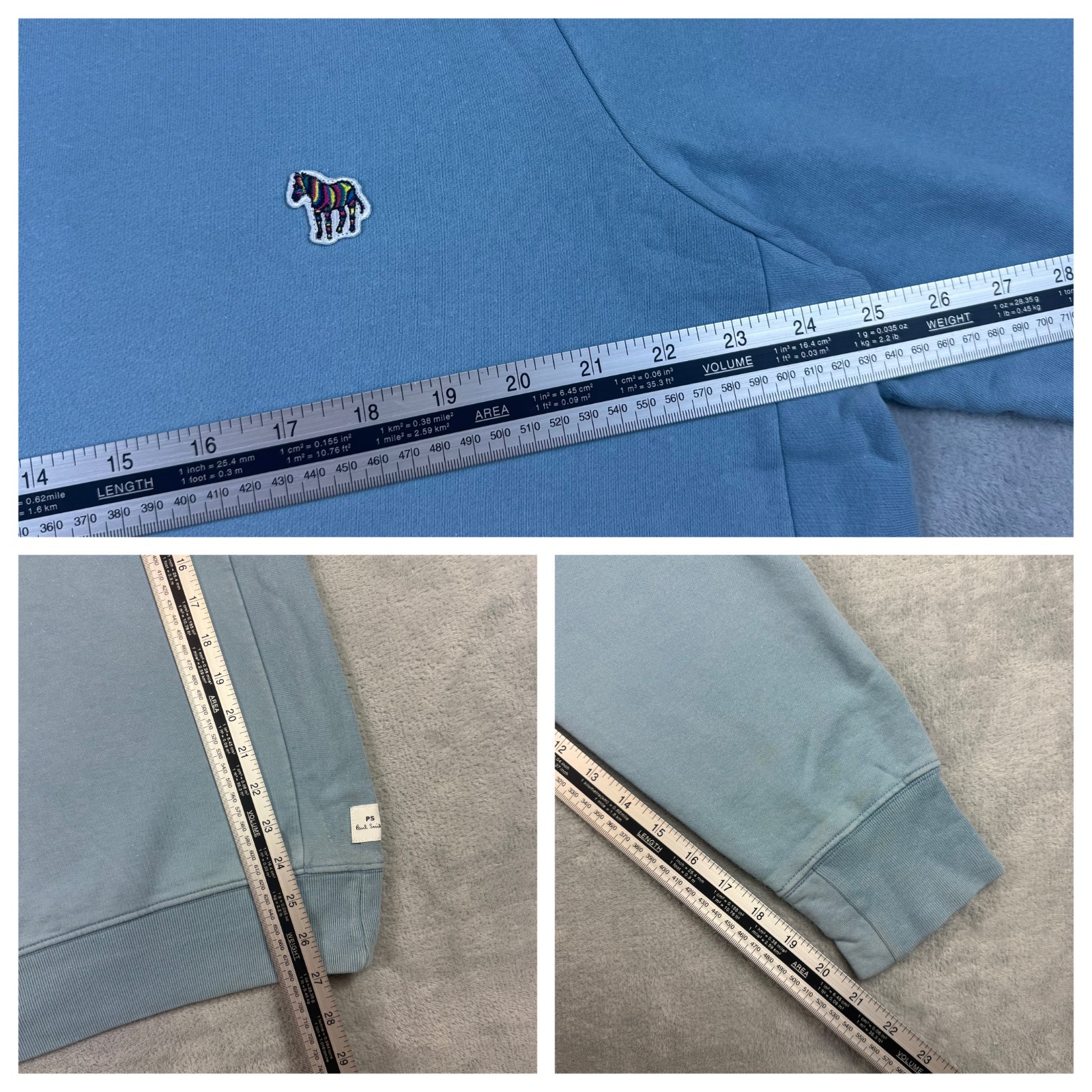 Vintage Paul Smith PS Baby Blue Zebra Crewneck Size XXL Pullover Sweatshirt image 7
