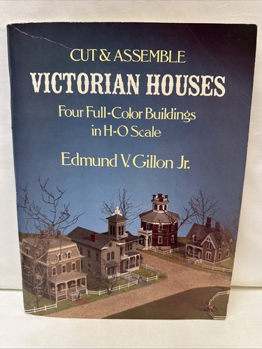Dover Cut and Assemble 4 Victorian Houses Full Color HO Scale Paper Model Kit