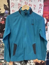 🔥The North Face Blue Full Zip Flash Dry Fleece Jacket Size S 18 x 24