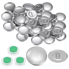 30 Sets Self Cover Button Kit 27mm Aluminum Button with Tools