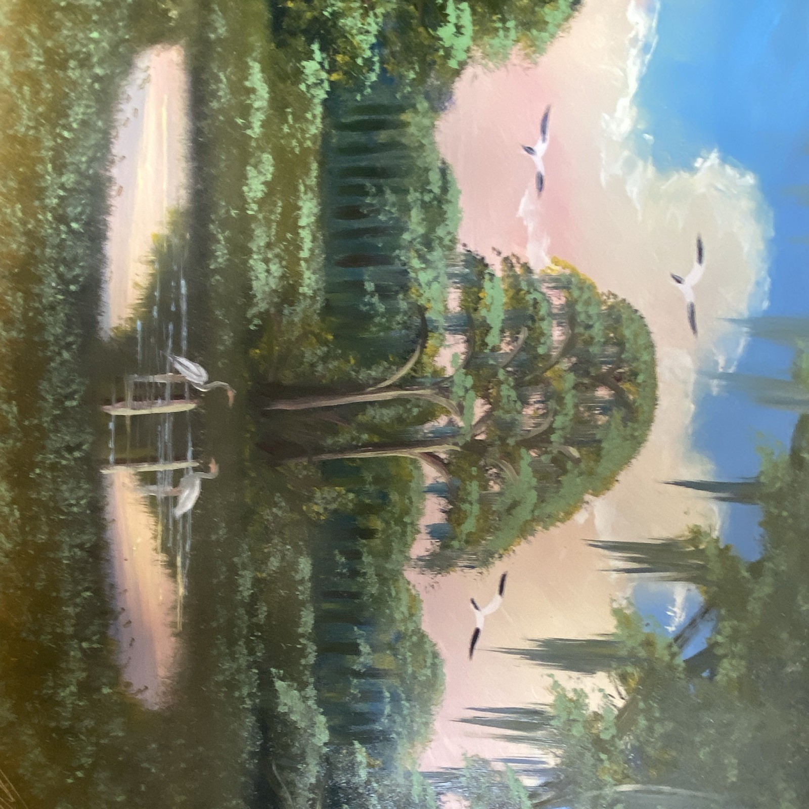 Al Black original highwaymen painting 30”x34”