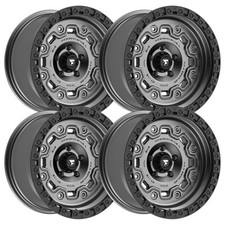 Set-4 Fittipaldi Ft100 20x9 5x139.7 18mm Anthracite Black Wheels Rims 20 Inch