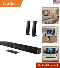 Experience Dynamic 2.2 Channel Sound with 32 Inch Bluetooth Detachable Soundbar