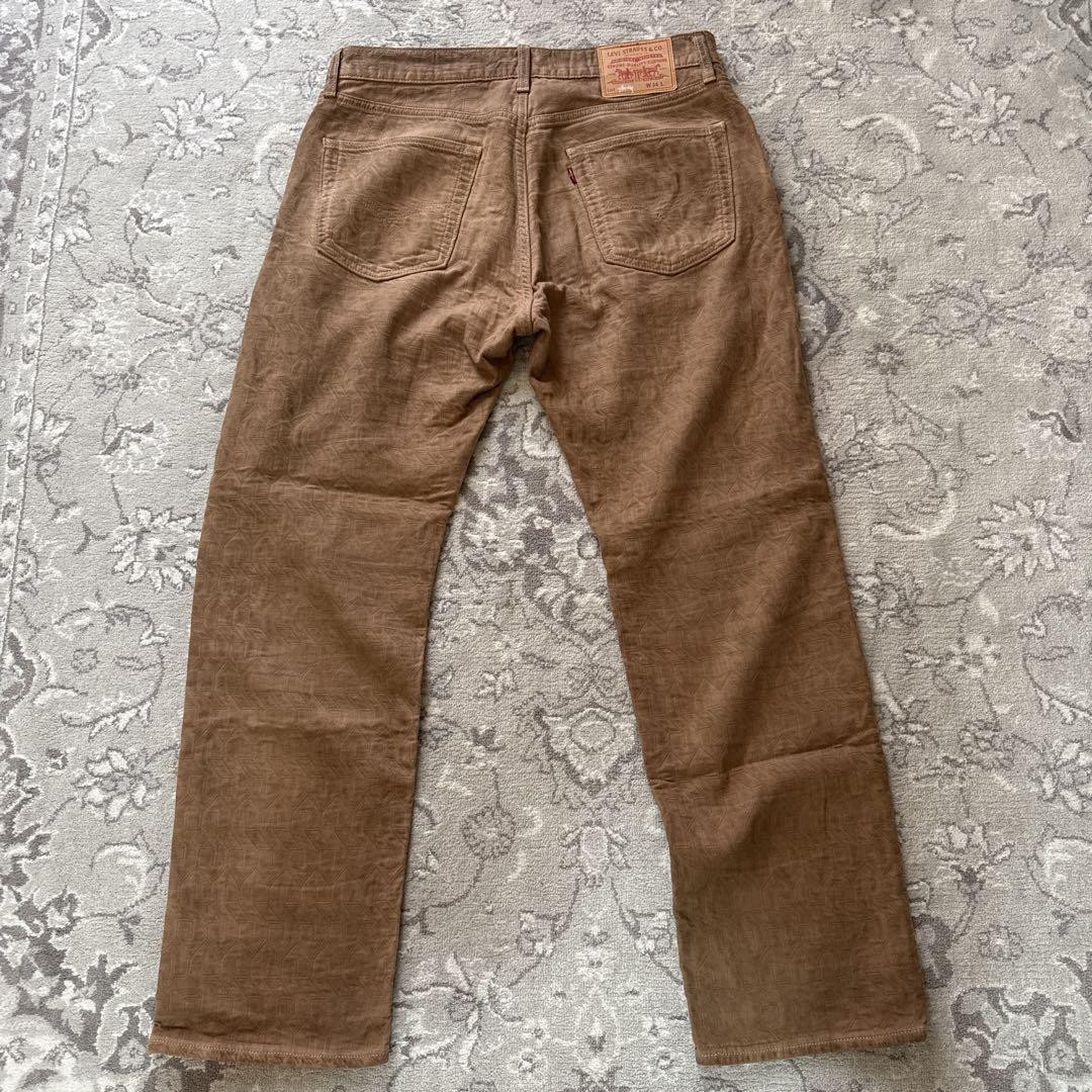 Levi's × STUSSYコラボ　カラーパンツ（34） Levi's Stussy Dyed Jacquard Jeans W34 Brown Cotton Used