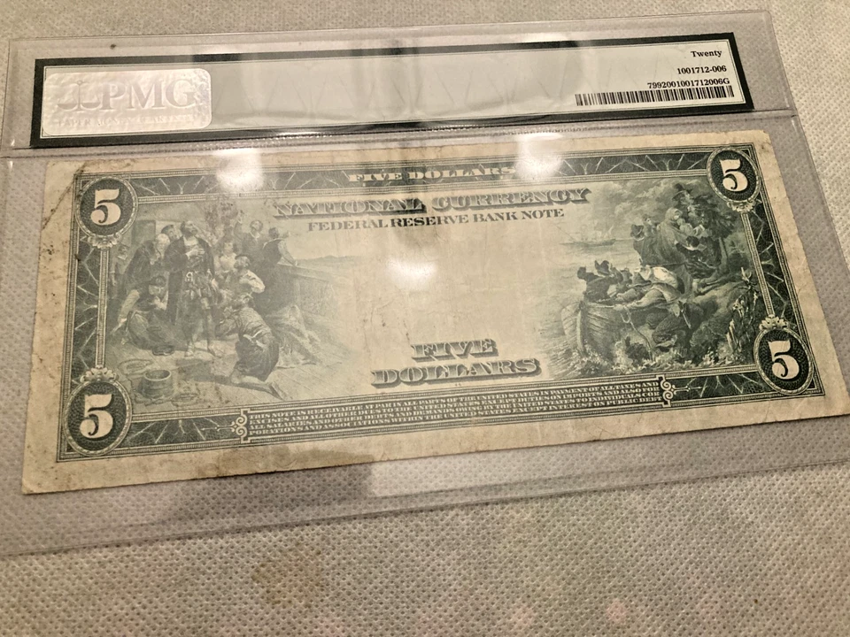 US 1918 $5 FRBN Minneapolis District Note FR 799 VF - Image 2 of 2