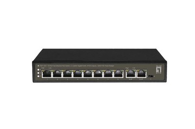 LevelOne PoE+Switch 8xFE PoE/2xGE 120W unmanaged Metall