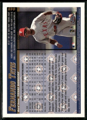 1998 Topps Chrome #449 Fernando Tatis - Foto 2 di 2