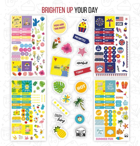 Vladi Creative Aesthetic Planner Stickers – 718 Matte Stickers / 13 Sheets – ... - Picture 3 of 9
