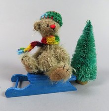 Deb Canham Christmas Pudding Teddy Bear w/Sled Hot Edition 7 Brand New with Tag