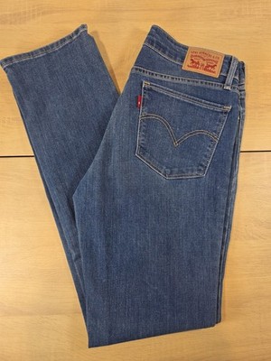 Levi's Womens 712 Slim sz 28 Blue Denim Medium Wash Mid Rise Straight Leg ~29x30