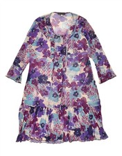 VINTAGE Womens Sundress UK 12 Medium Purple Floral Polyester AG09