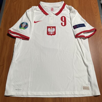 Nike Authentic Robert Lewandowski Team Poland 2020/21 Euro Soccer Jersey XL 