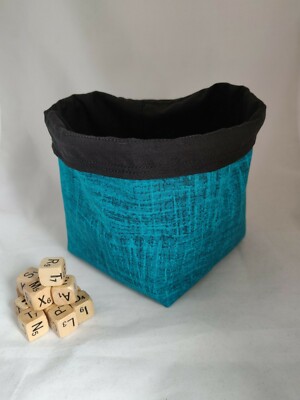 D&D Haltetasche, Rollenspiel Tasche türkis, freistehender Kordelzug Muster Tasche