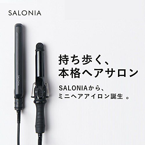 SALONIA mini ceramic curling hair iron SL-011CB black 49926 JAPAN