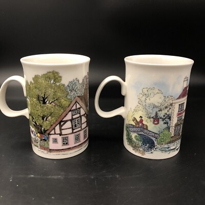 Dunoon Coffee Mugs Black Horse Village Inns & White Cottage White Swan Scotland