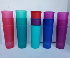Vintage Tupperware Tumblers Cups 115 Lot of 15 Various Colors Opaque  Clear