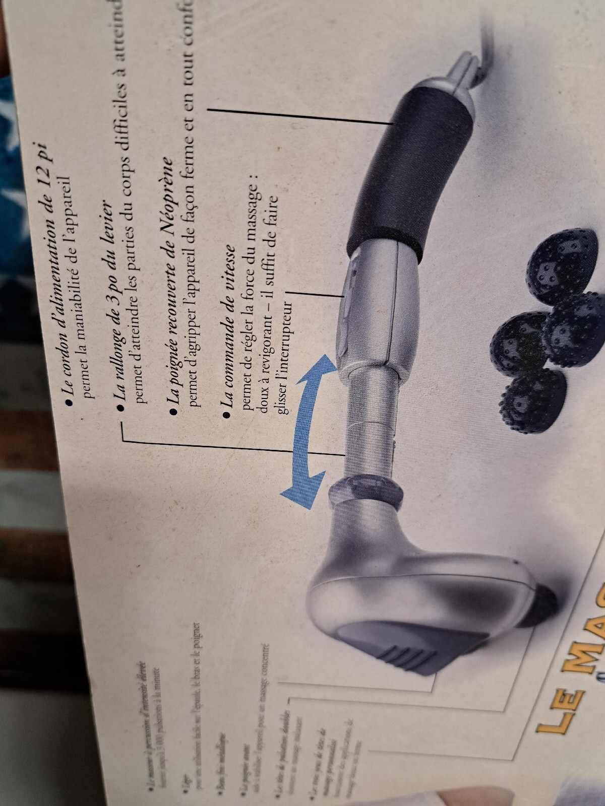 Professional Body Massager with 9 foot Power Cord Obus NEW In Original