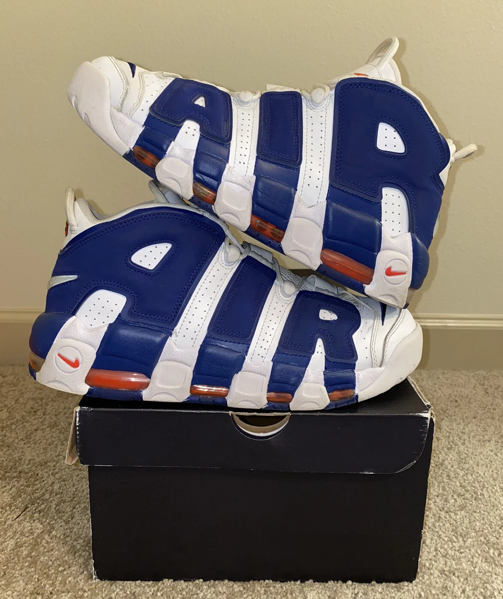 Nike Air More Uptempo Knicks 10 White Orange Blue 921948 101 1 3 4