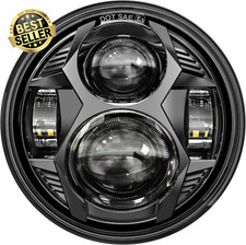 5.75" LED Headlight 51W for Harley Dyna Sportster Iron 883 Street Bob Softail Bl