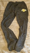 LOS ANGELES LAKERS Basketball Lounge Pants NBA Gray Sleepwear SMALL Gray