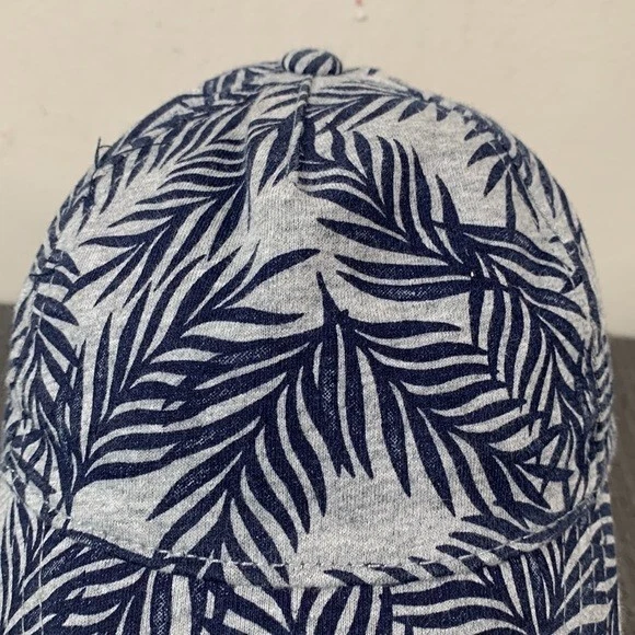 Gorra Gymboree Snapback Niños Talla S Unisex Gris Azul Marino Palma Frondas Tejida Foto 2 de 4