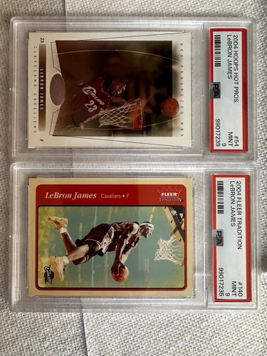 04-05 Fleer Tradition - #140 LeBron James #54 PSA 9 MINT plus 5/ Cards LJ-n/mint